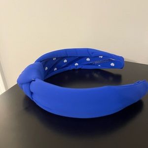 Blue neoprene Lele Sadoughi headband
